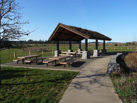 There is a convenient picnic shelter at the visitor center